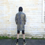 Alquimie Studio Coats & Jackets Double Zipper Coat in Cotton w/ Shatter Dye - Olive