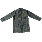 Alquimie Studio Coats & Jackets Double Zipper Coat in Cotton w/ Shatter Dye - Olive