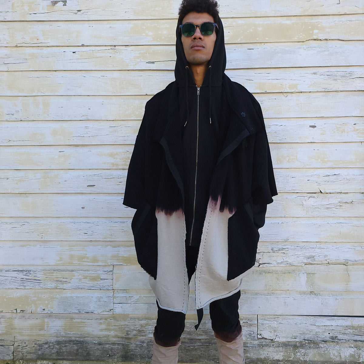 ジャケット・アウター archive poncho fur cape coat bk alquimie-studio-coats-jackets-