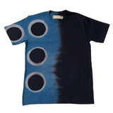 Alquimie Studio Shirts & Tops Circle Dyed Crew Neck T-Shirt - Indigo & Black