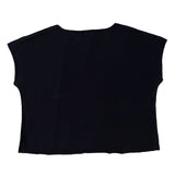 Alquimie Studio Shirts & Tops Circle Dyed Cropped Cap Sleeve Top - Indigo & Black