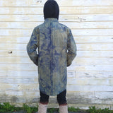 Alquimie Studio Coats & Jackets Double Zipper Coat in Cotton w/ Shatter Dye - Olive