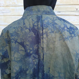 Alquimie Studio Coats & Jackets Double Zipper Coat in Cotton w/ Shatter Dye - Olive
