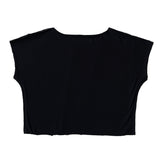 Alquimie Studio Shirts & Tops Circle Dyed Cropped Cap Sleeve Top - Indigo & Black