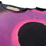 Alquimie Studio Shirts & Tops Circle Dyed Cropped Cap Sleeve Top - Violet & Black